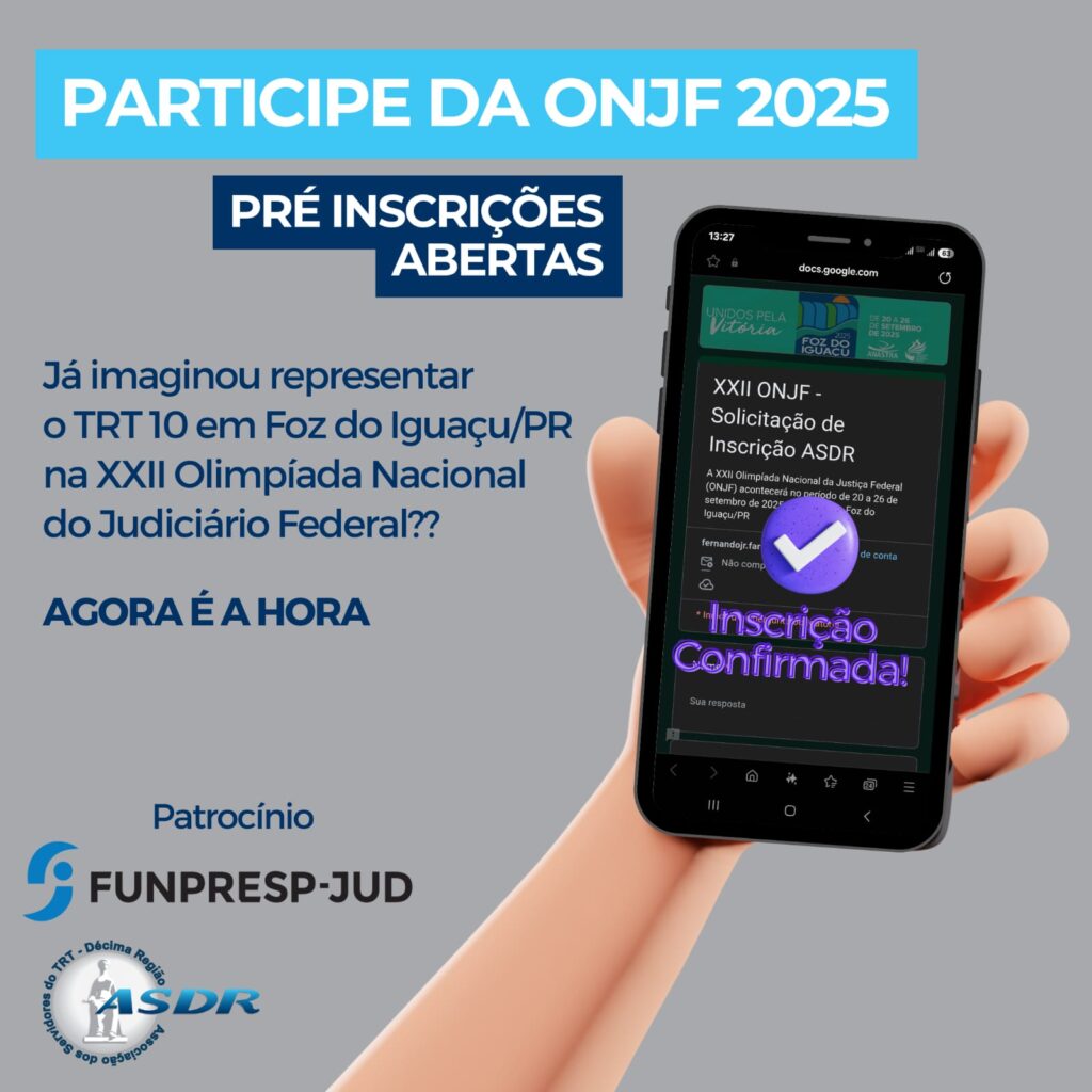 ASDR abre pré-inscrições para a ONJF 2025 em Foz do Iguaçu/PR