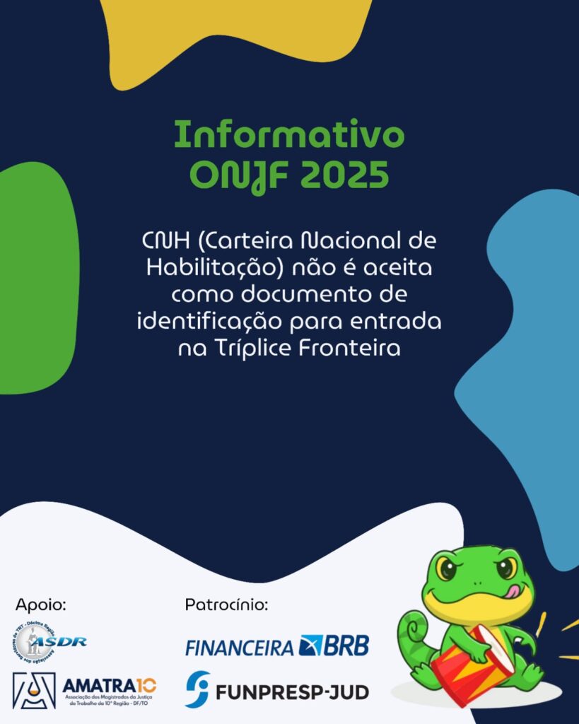 INFORMATIVO ONJT – DOCUMENTOS ENTRADA ARGENTINA / PARAGUAI